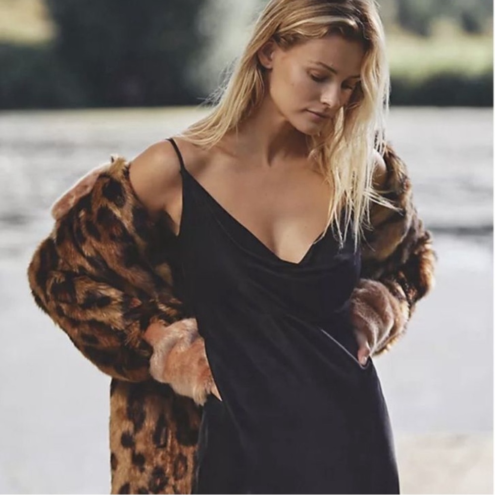 Anthropologie Elyse Slip Dress (Black), EUC